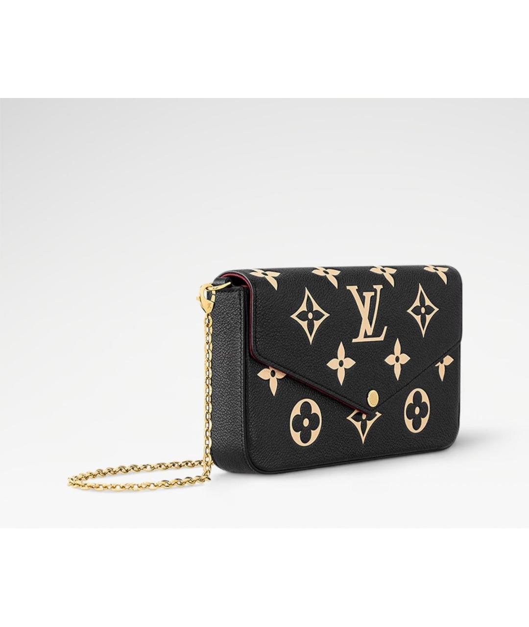 LOUIS VUITTON Черная кожаная сумка через плечо, фото 6