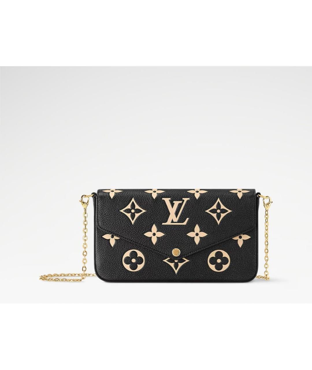 LOUIS VUITTON Черная кожаная сумка через плечо, фото 7