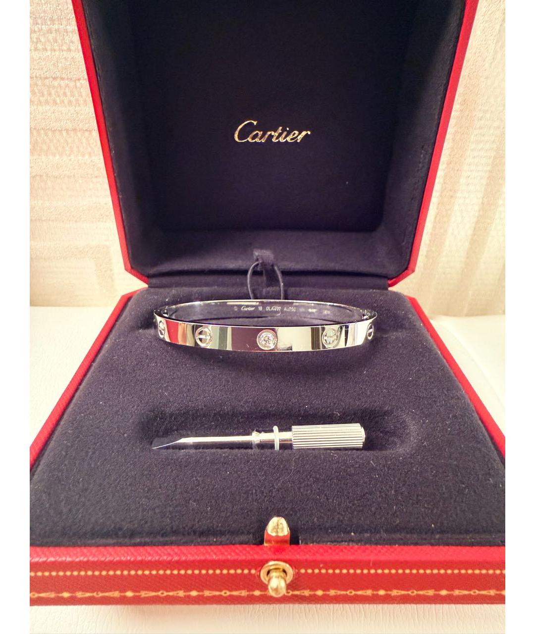 CARTIER Серебряный браслет из белого золота, фото 3