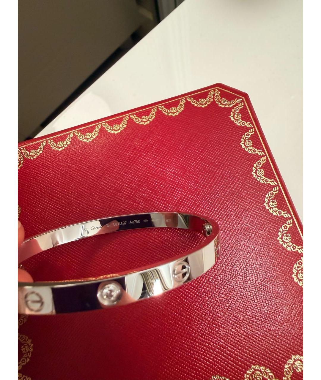 CARTIER Серебряный браслет из белого золота, фото 2