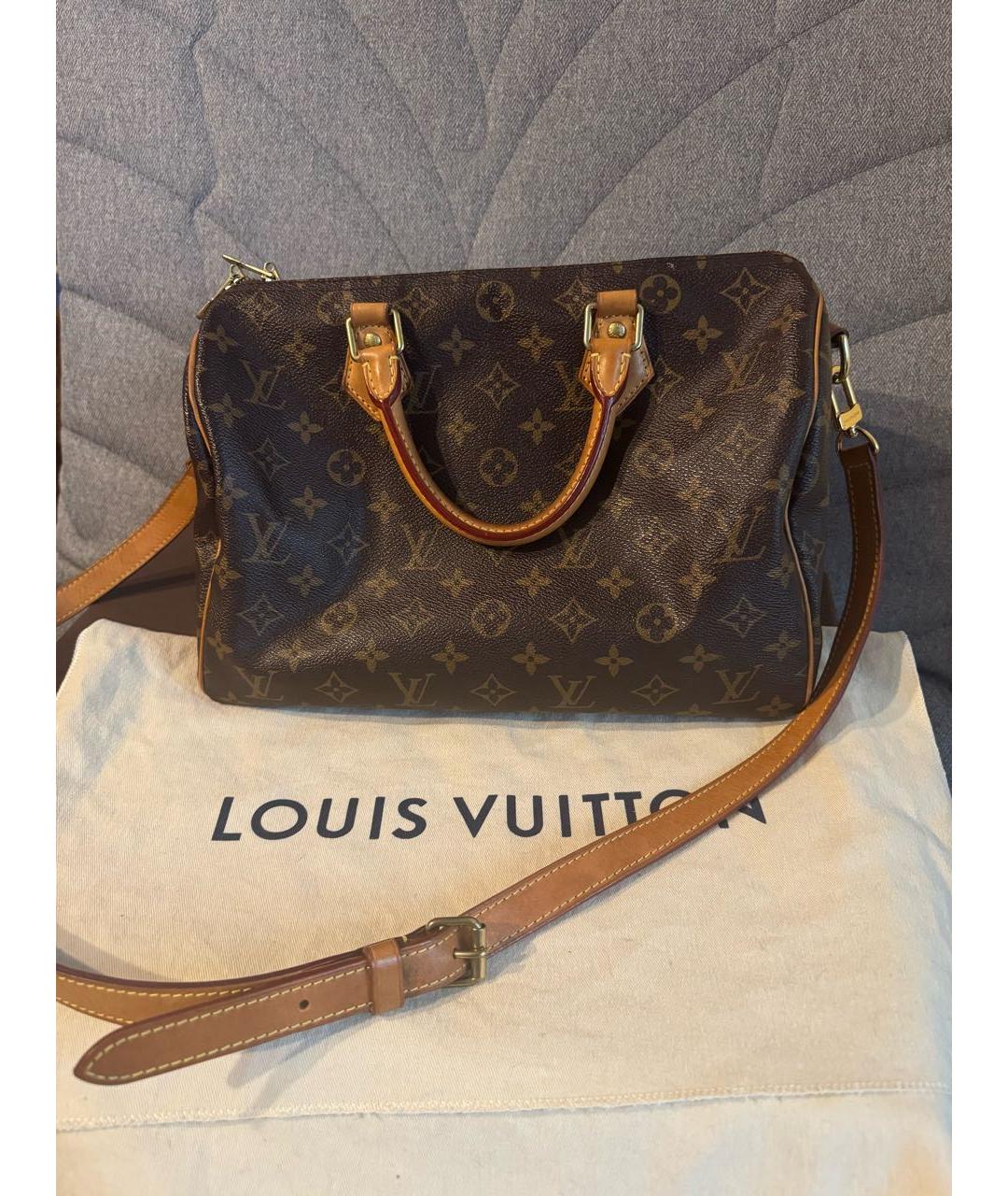 LOUIS VUITTON Коричневая сумка с короткими ручками, фото 2