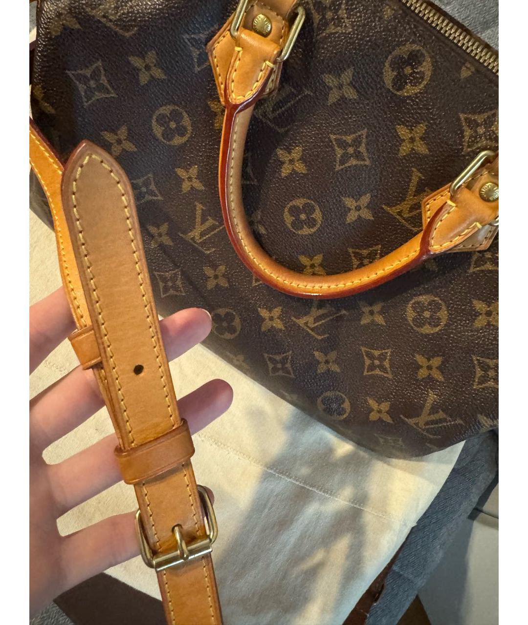 LOUIS VUITTON Коричневая сумка с короткими ручками, фото 6