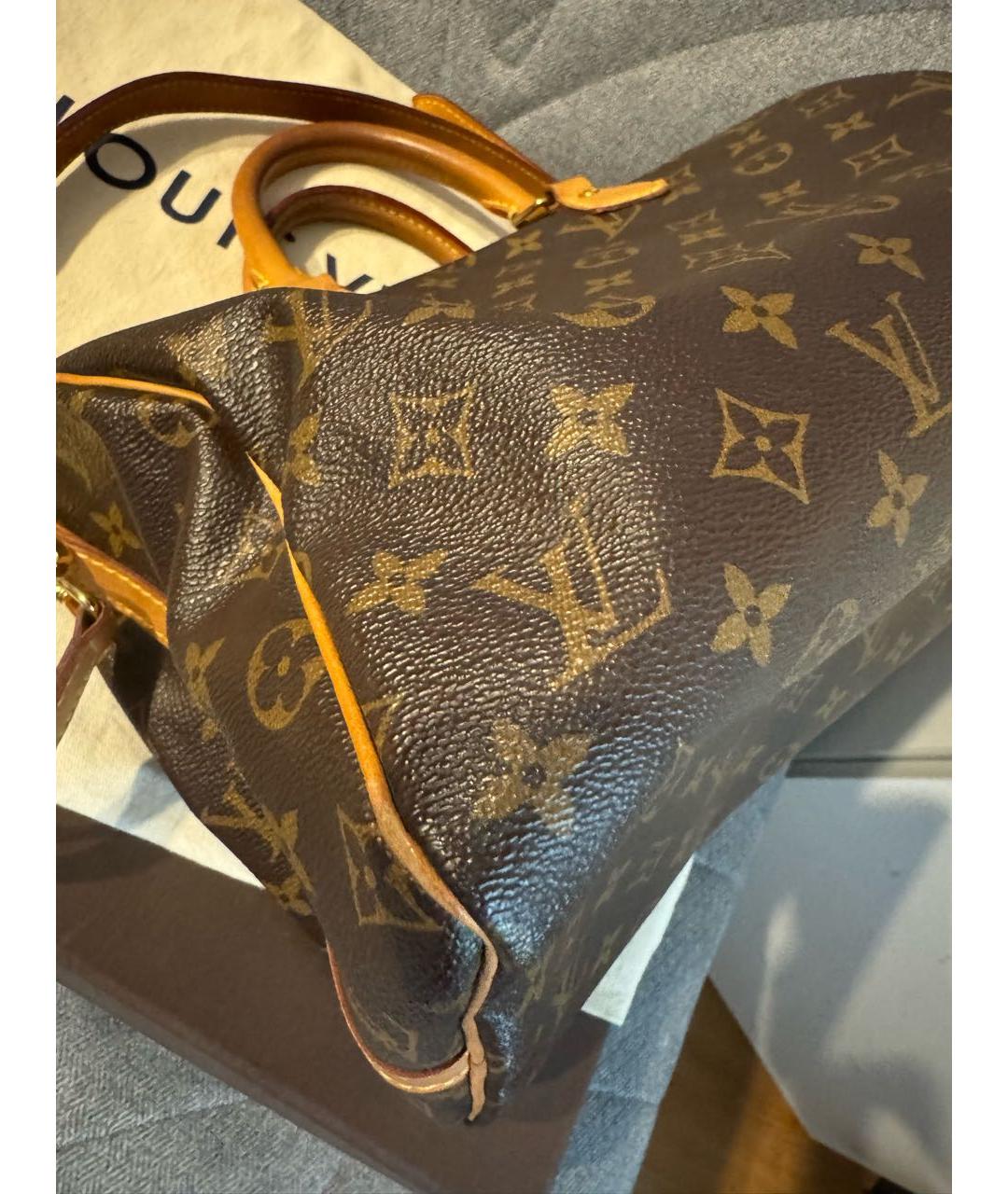 LOUIS VUITTON Коричневая сумка с короткими ручками, фото 7