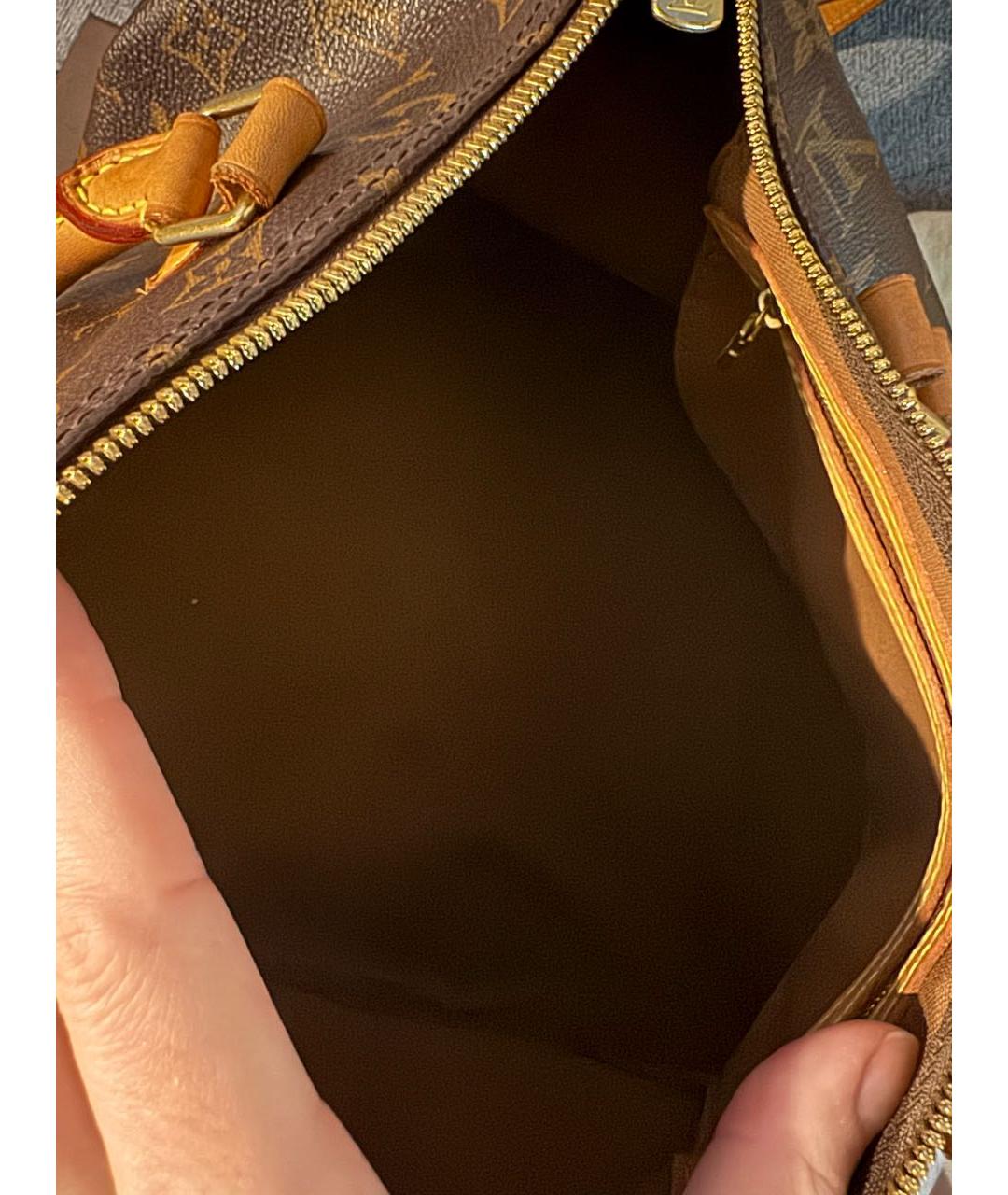 LOUIS VUITTON Коричневая сумка с короткими ручками, фото 4