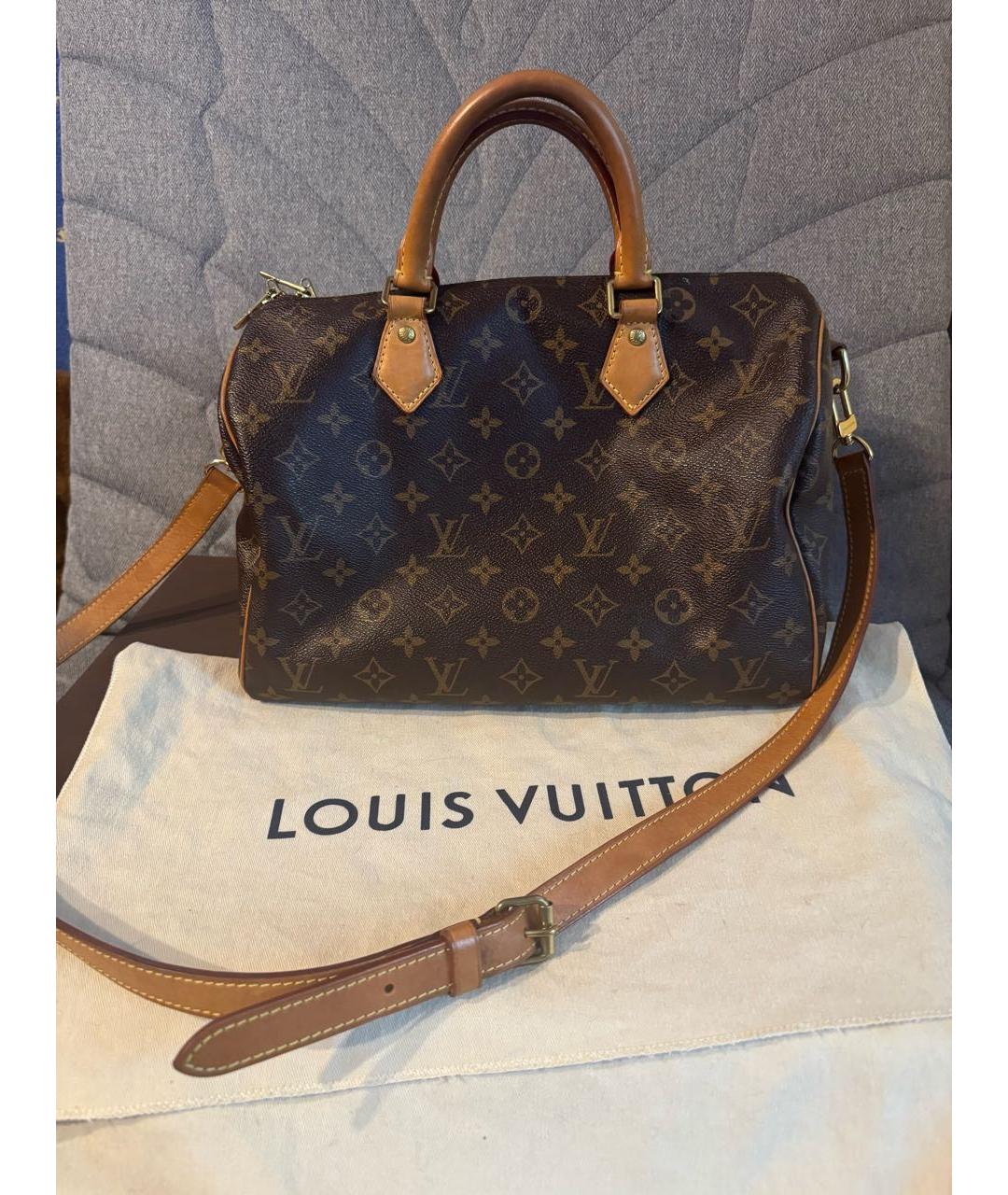 LOUIS VUITTON Коричневая сумка с короткими ручками, фото 9