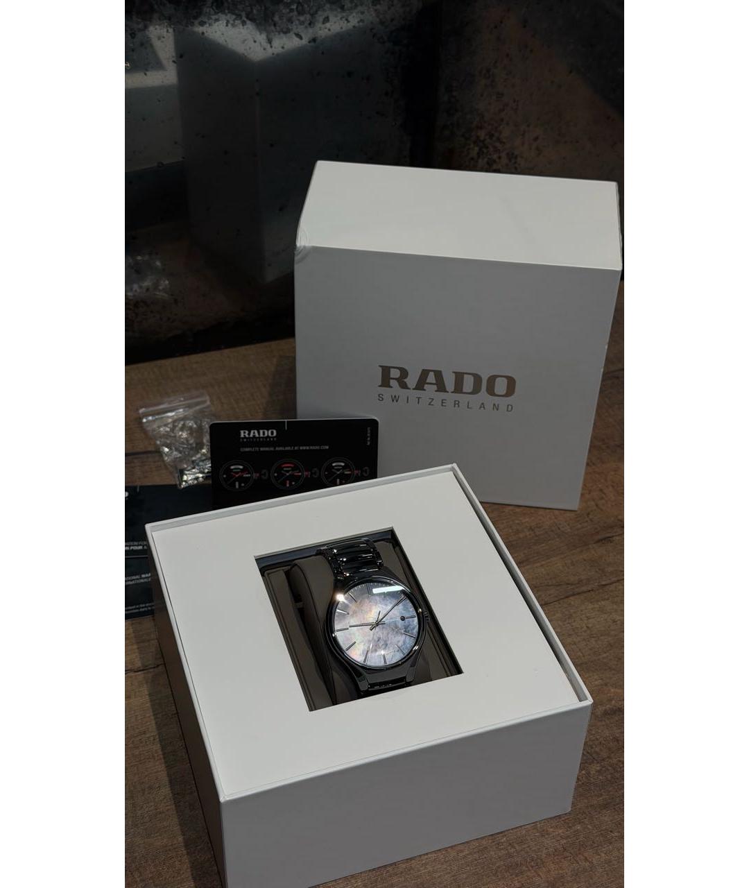 RADO Черные керамические часы, фото 6