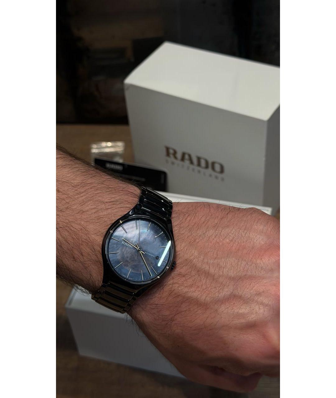 RADO Черные керамические часы, фото 5