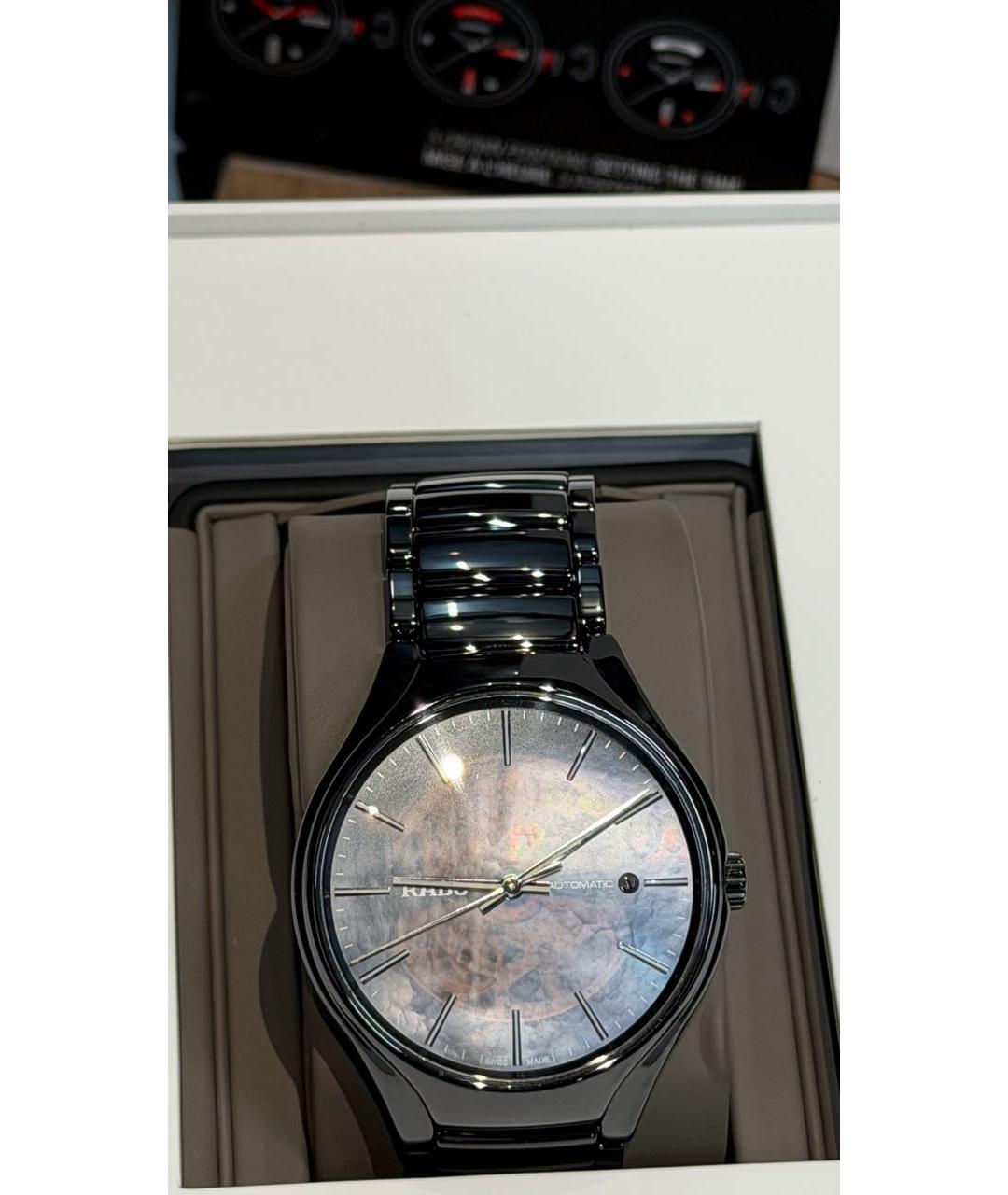 RADO Черные керамические часы, фото 4