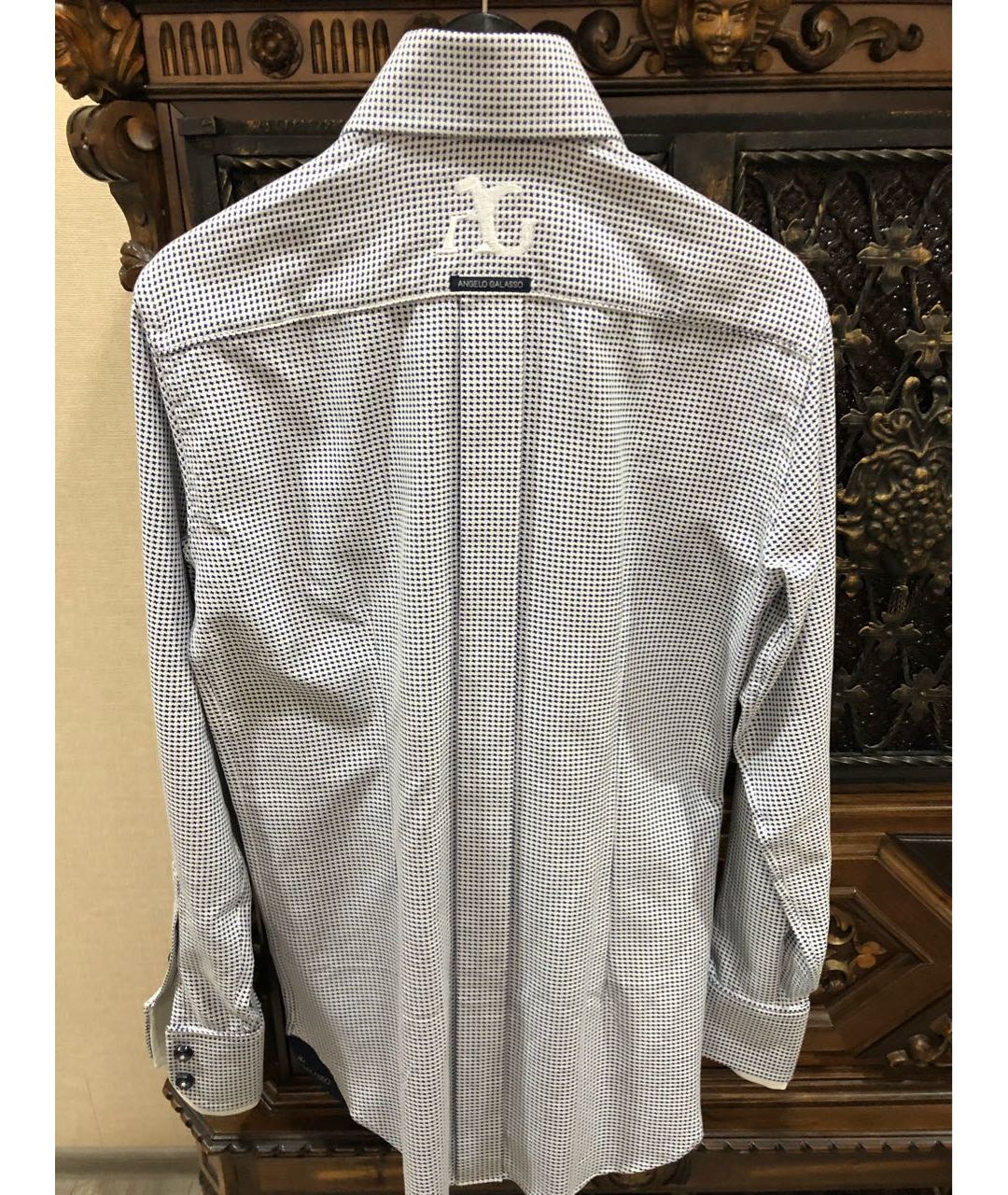 ANGELO GALASSO Мульти хлопковая кэжуал рубашка, фото 2