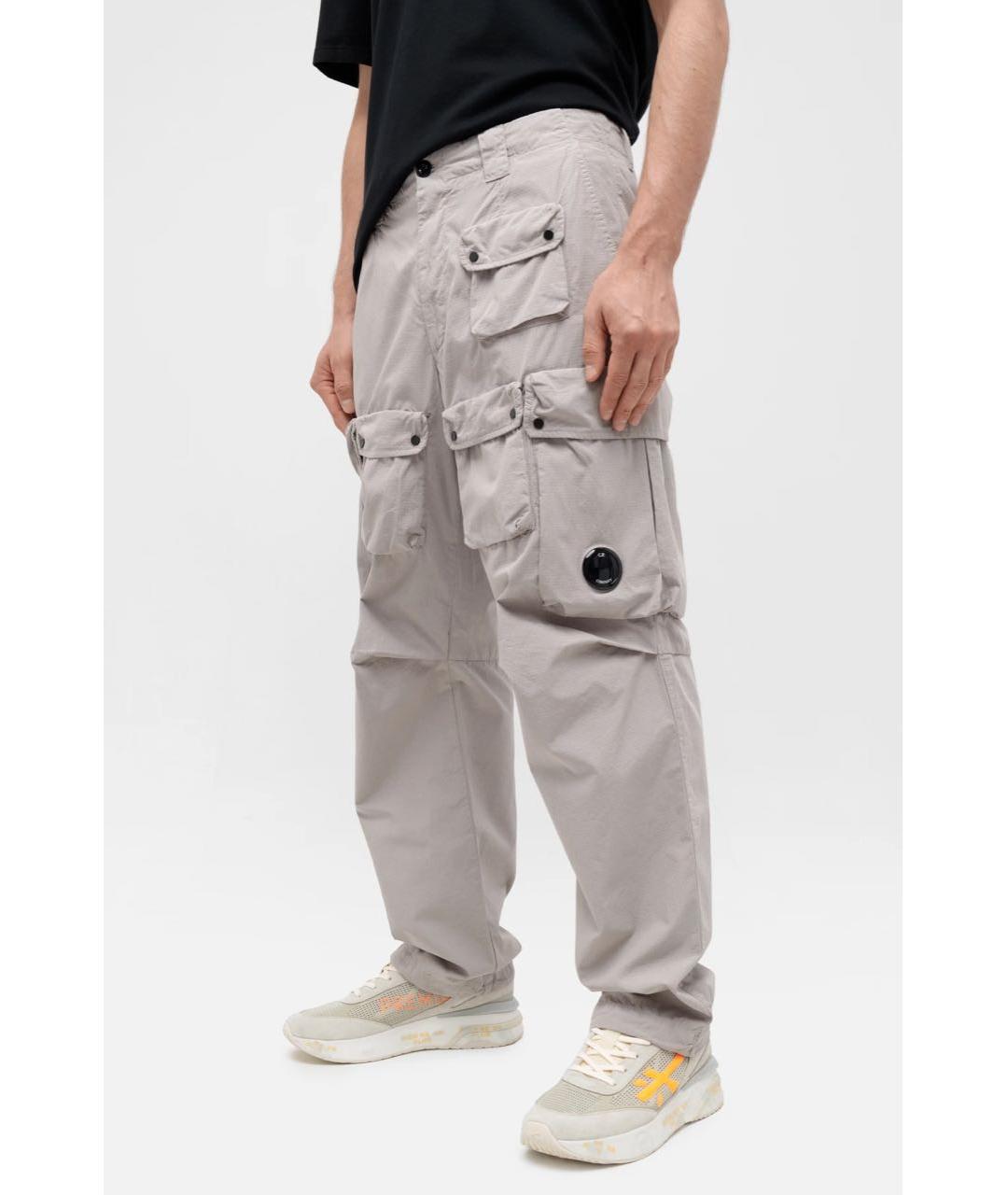CP COMPANY Серые хлопковые повседневные брюки, фото 7