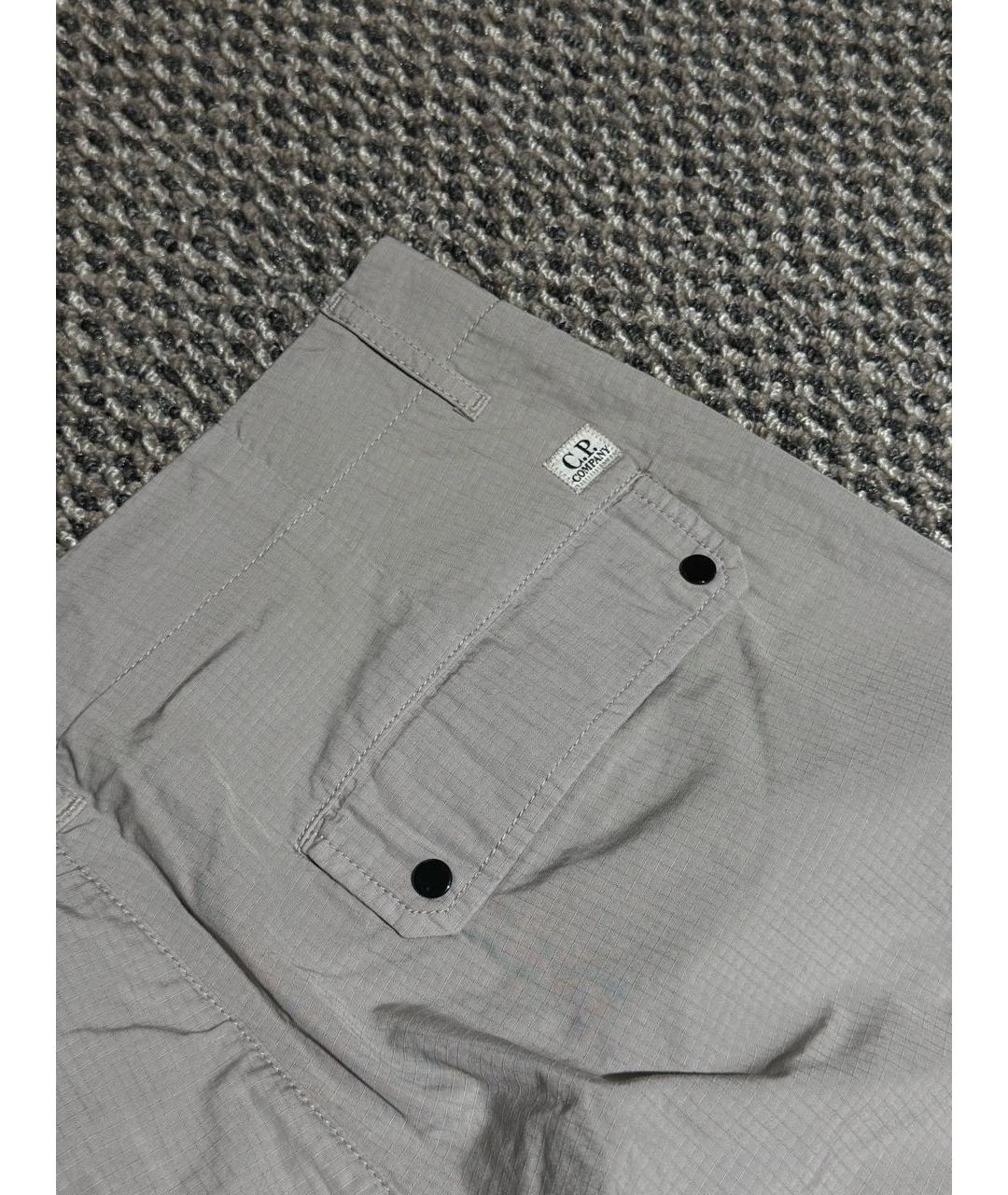 CP COMPANY Серые хлопковые повседневные брюки, фото 5