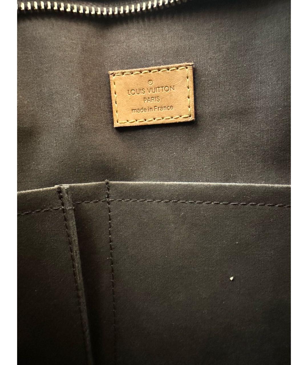 LOUIS VUITTON Черная сумка тоут из лакированной кожи, фото 5