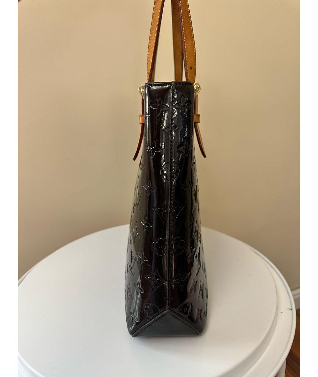LOUIS VUITTON Черная сумка тоут из лакированной кожи, фото 2