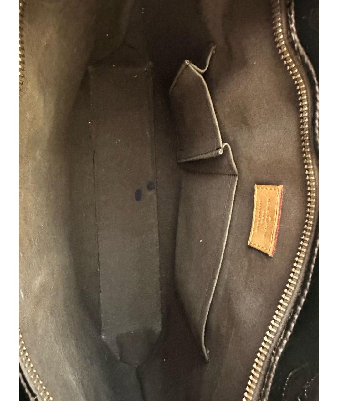 LOUIS VUITTON Черная сумка тоут из лакированной кожи, фото 4