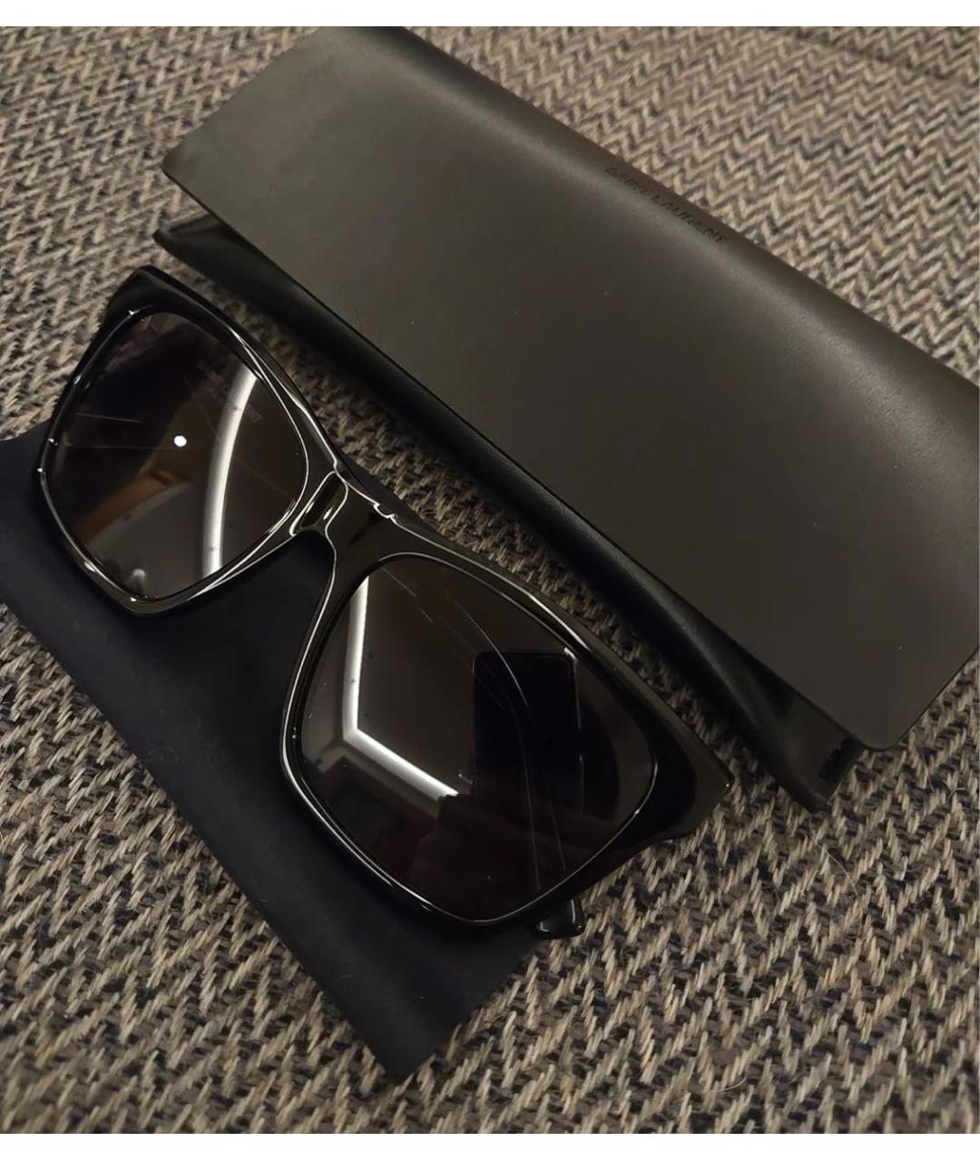 SAINT LAURENT Черные солнцезащитные очки, фото 3
