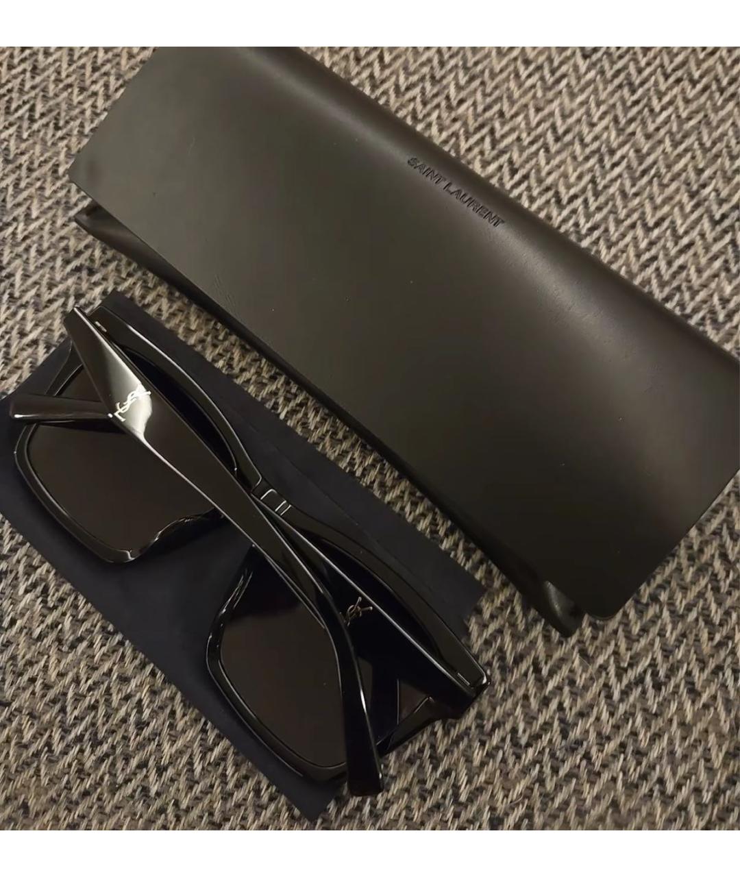 SAINT LAURENT Черные солнцезащитные очки, фото 4