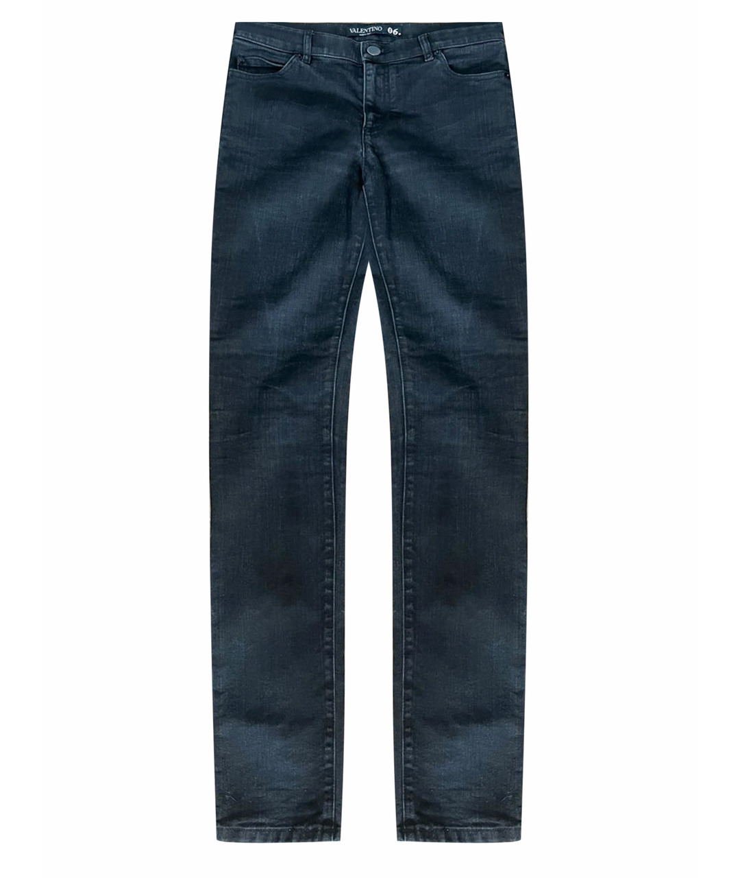 VALENTINO Черные хлопковые джинсы слим, фото 1