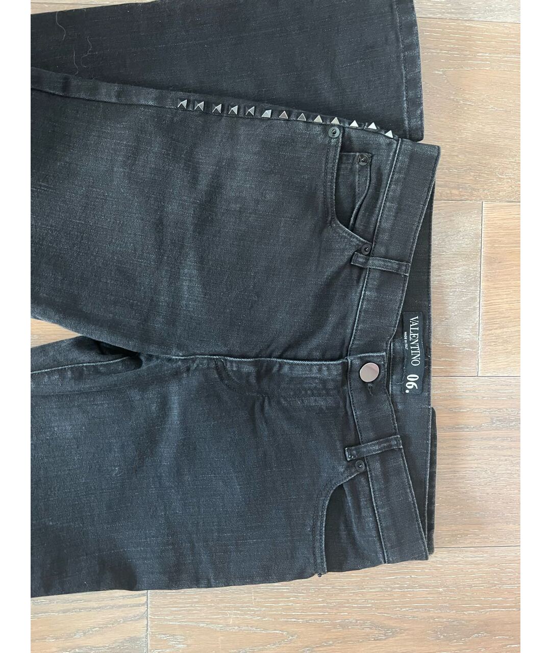 VALENTINO Черные хлопковые джинсы слим, фото 8