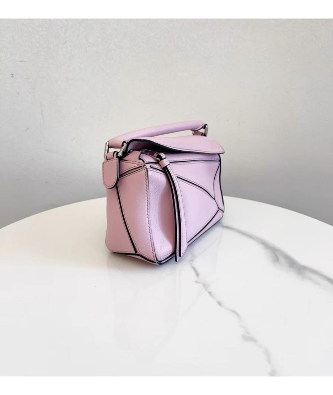 LOEWE Розовая кожаная сумка через плечо, фото 3