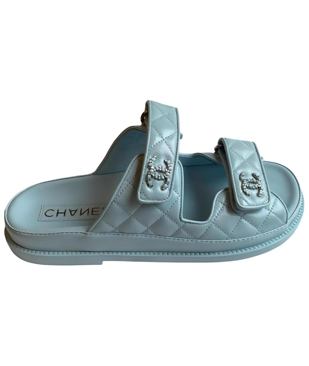 CHANEL Синие сандалии, фото 1