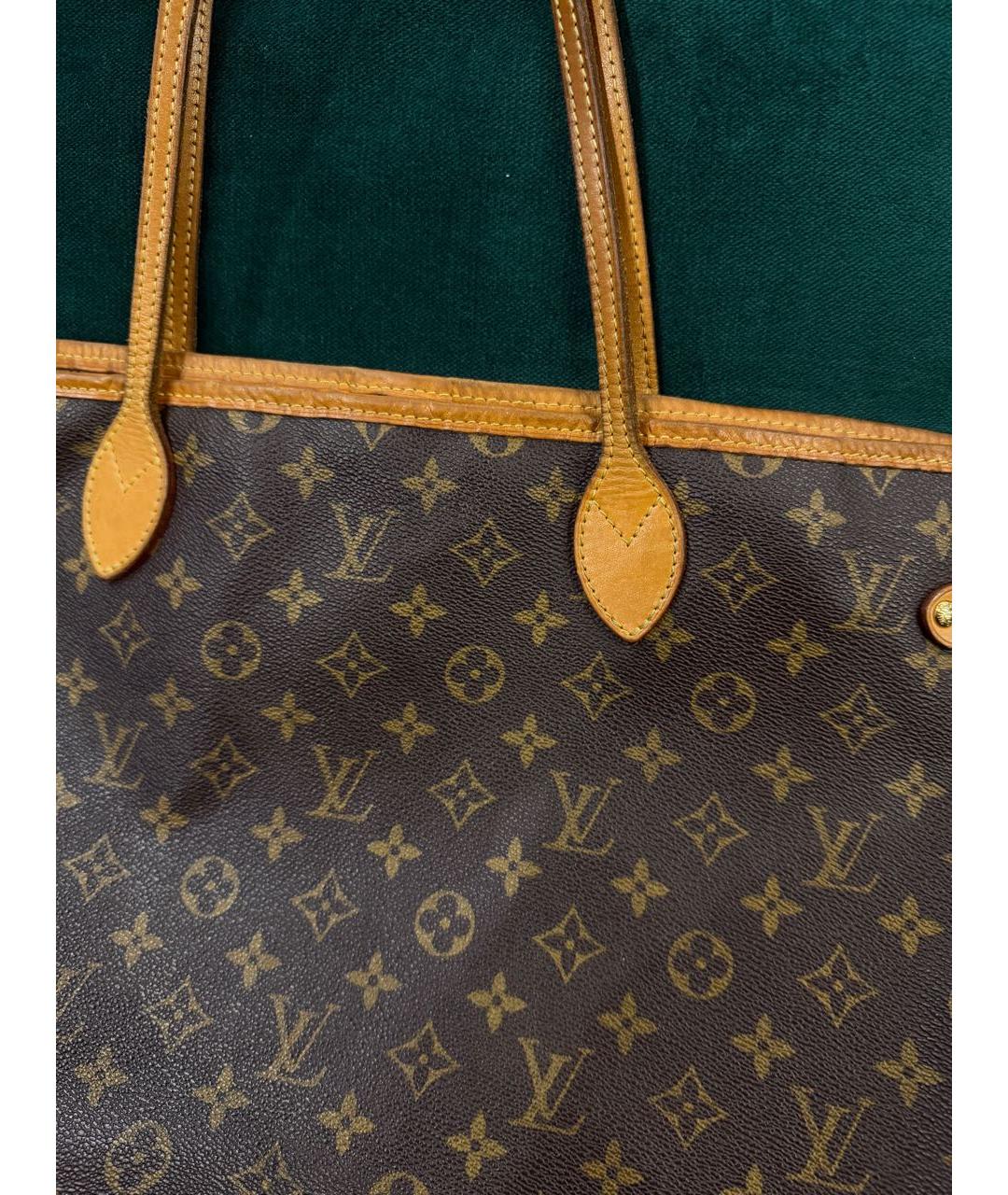 LOUIS VUITTON Коричневая сумка тоут, фото 3