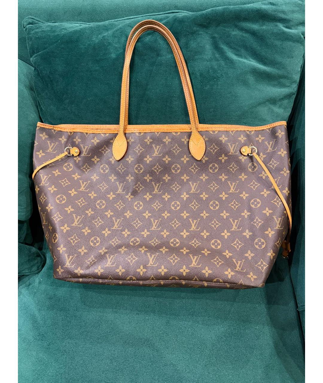 LOUIS VUITTON Коричневая сумка тоут, фото 9