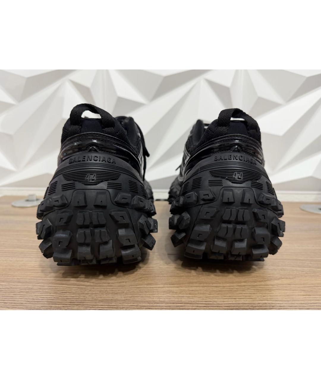 BALENCIAGA Черные текстильные низкие кроссовки / кеды, фото 4