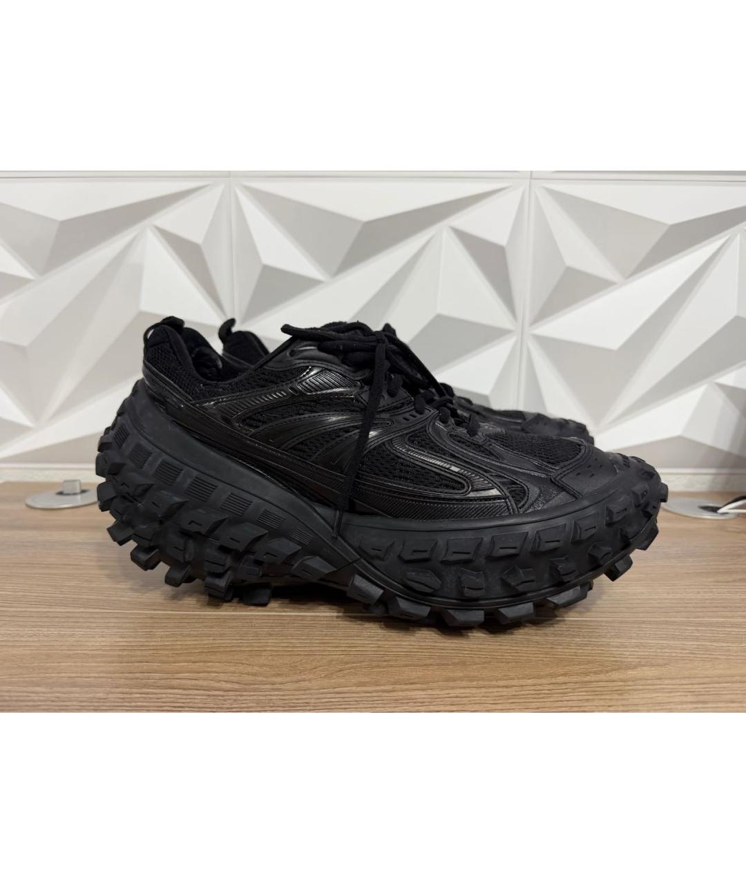 BALENCIAGA Черные текстильные низкие кроссовки / кеды, фото 5