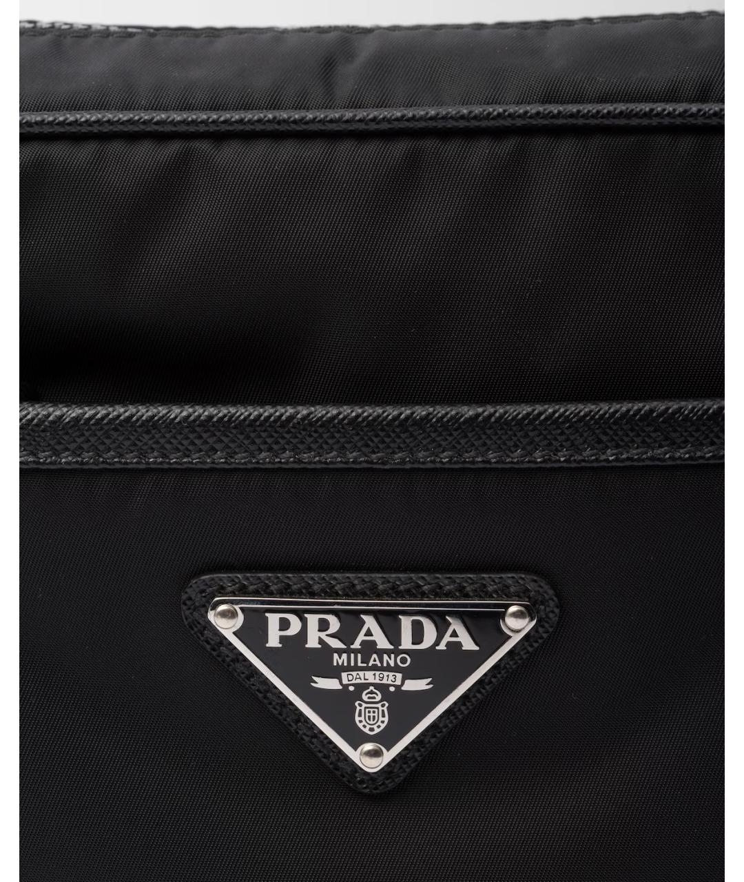 PRADA Черная синтетическая сумка на плечо, фото 4