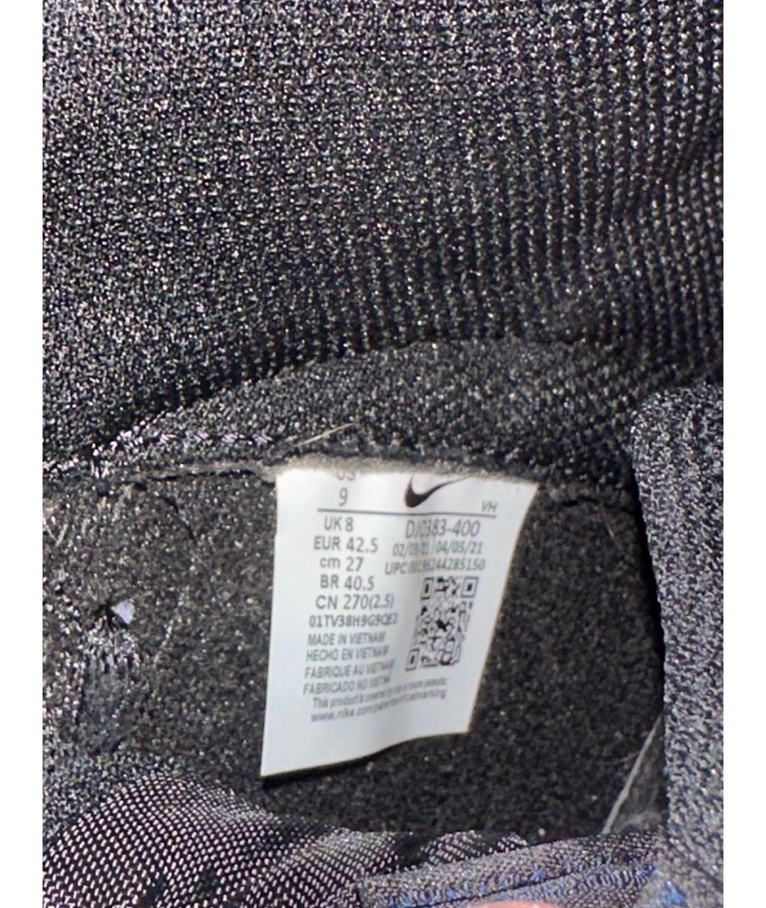 NIKE Темно-синие кожаные высокие кроссовки / кеды, фото 5