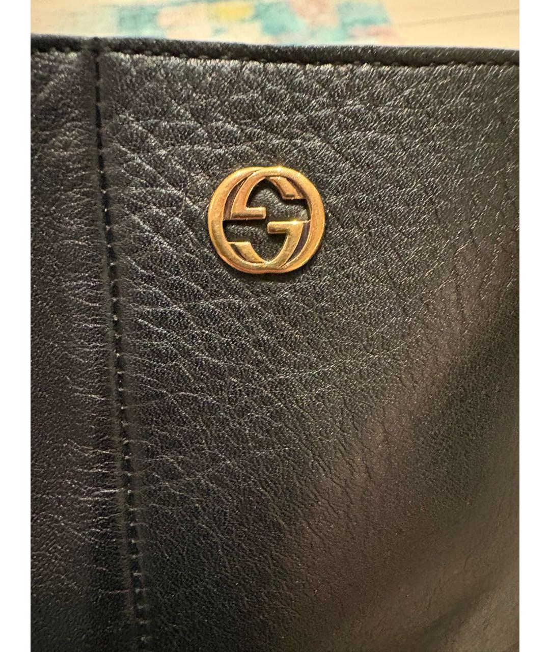GUCCI Черные кожаные сапоги, фото 3