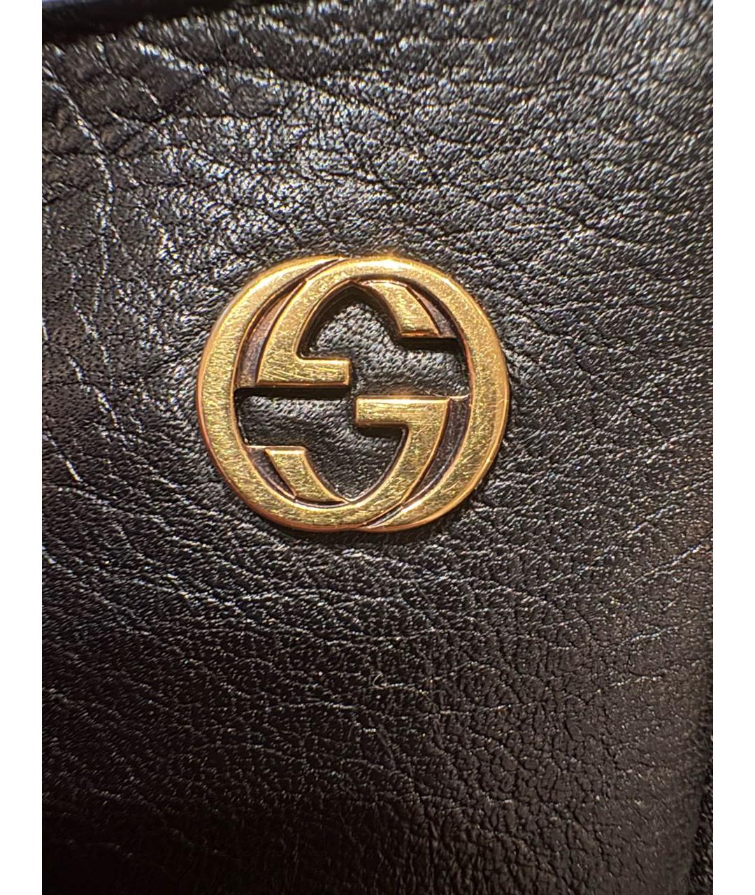 GUCCI Черные кожаные сапоги, фото 5