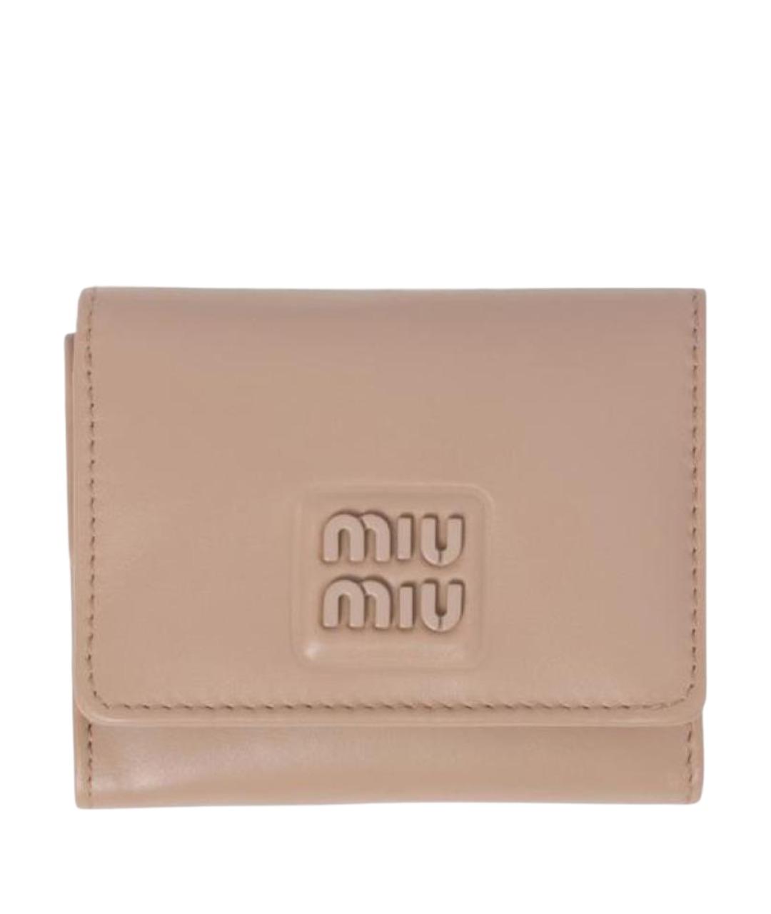 MIU MIU Розовый кожаный кошелек, фото 1