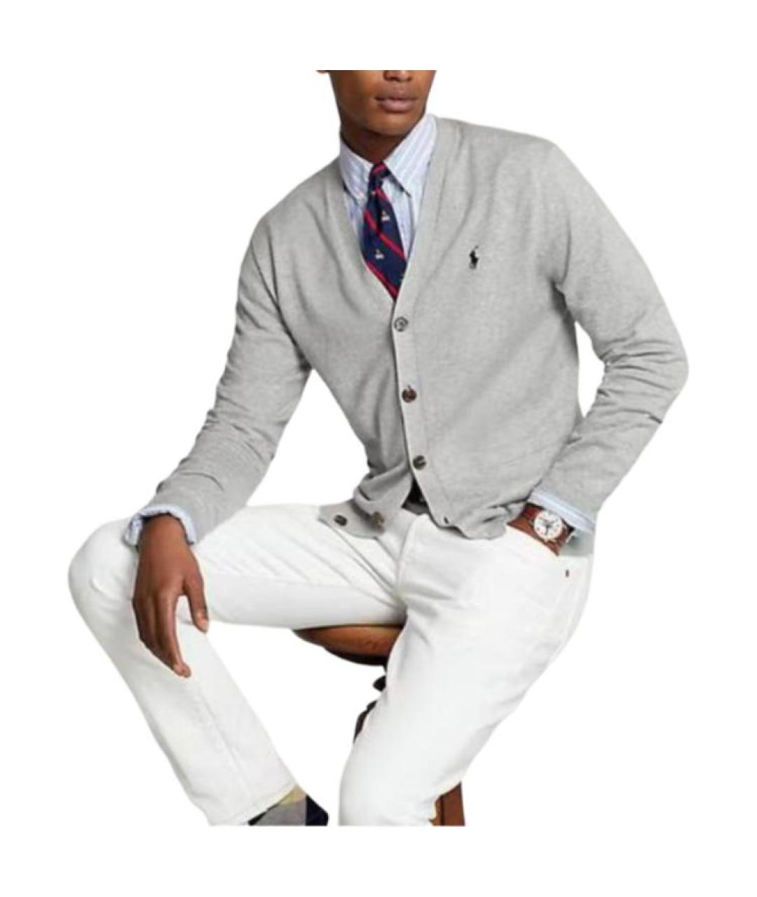 POLO RALPH LAUREN Серый кардиган, фото 2