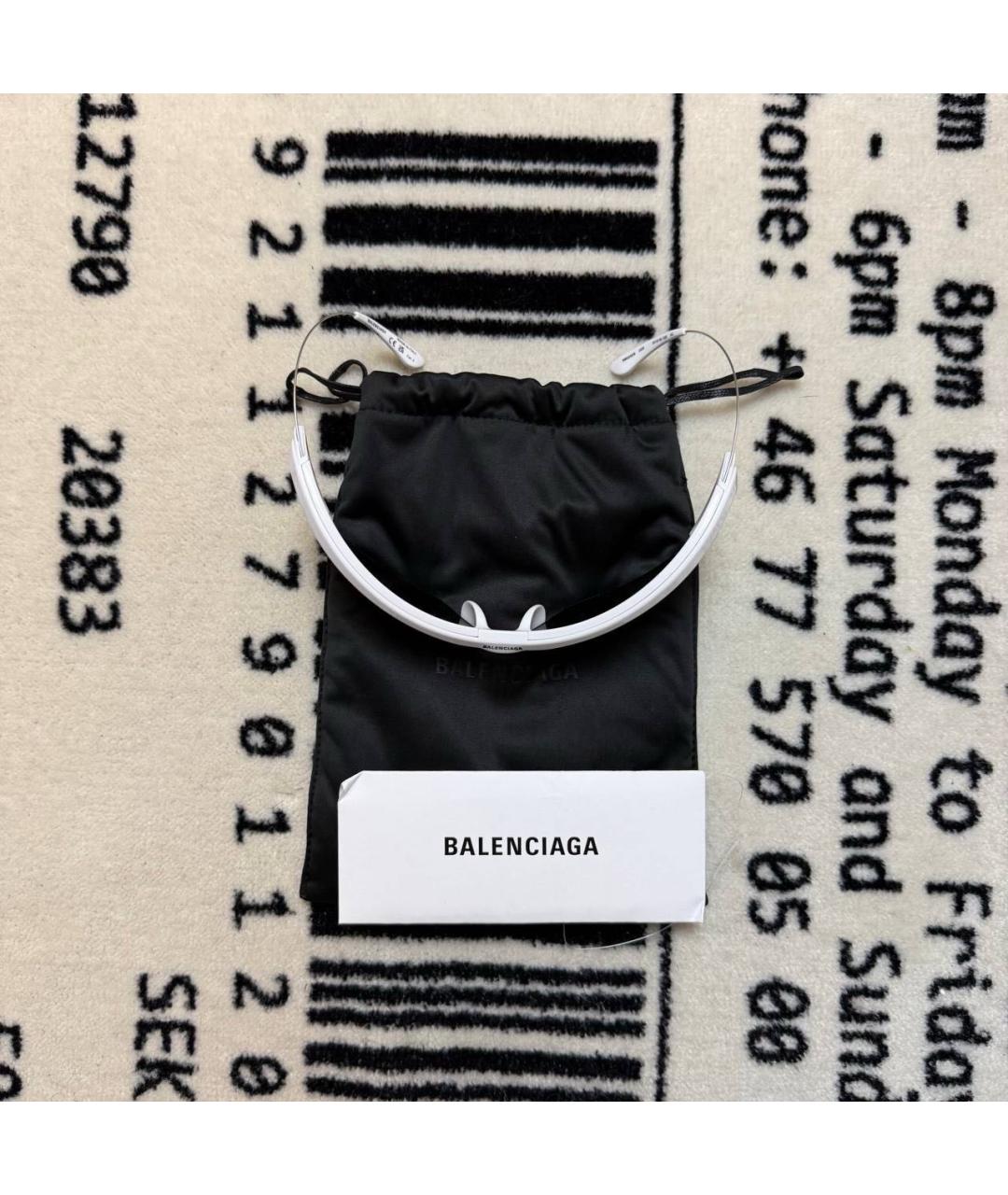 BALENCIAGA Белые солнцезащитные очки, фото 5