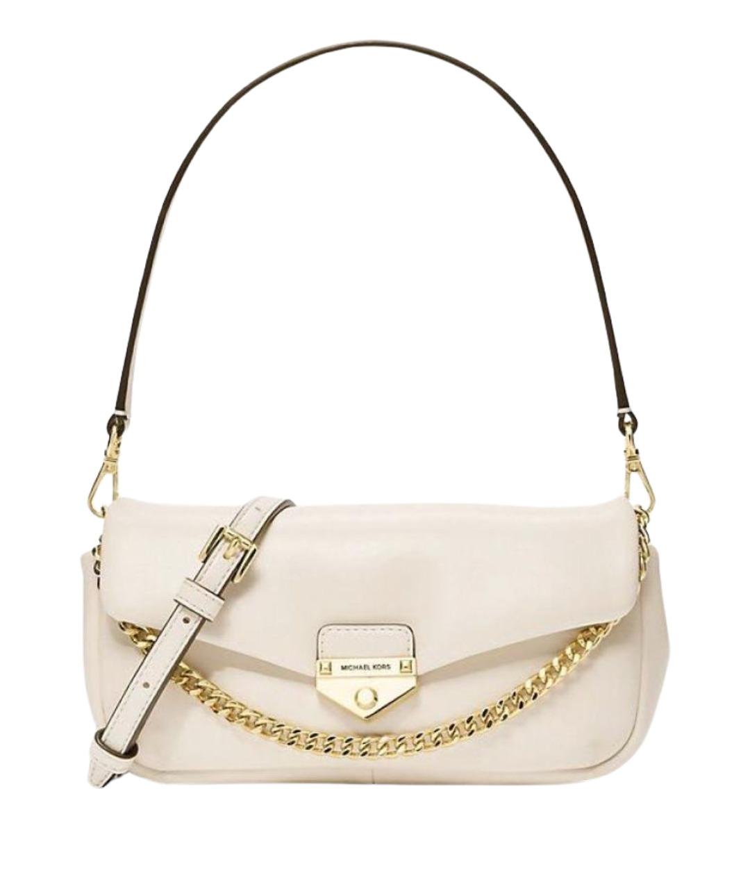 MICHAEL KORS Бежевая сумка с короткими ручками из искусственной кожи, фото 1