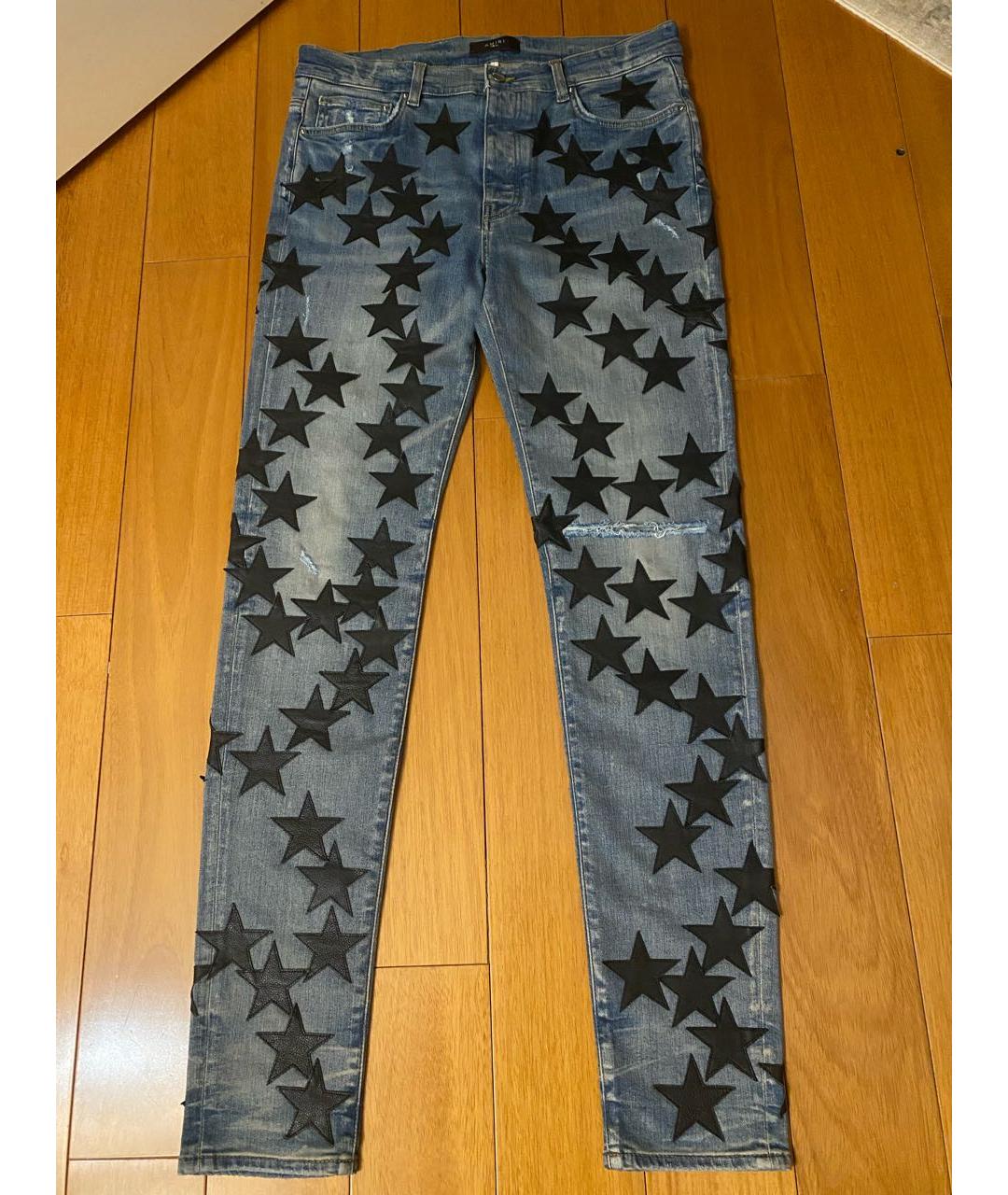 AMIRI Синие хлопковые джинсы скинни, фото 8