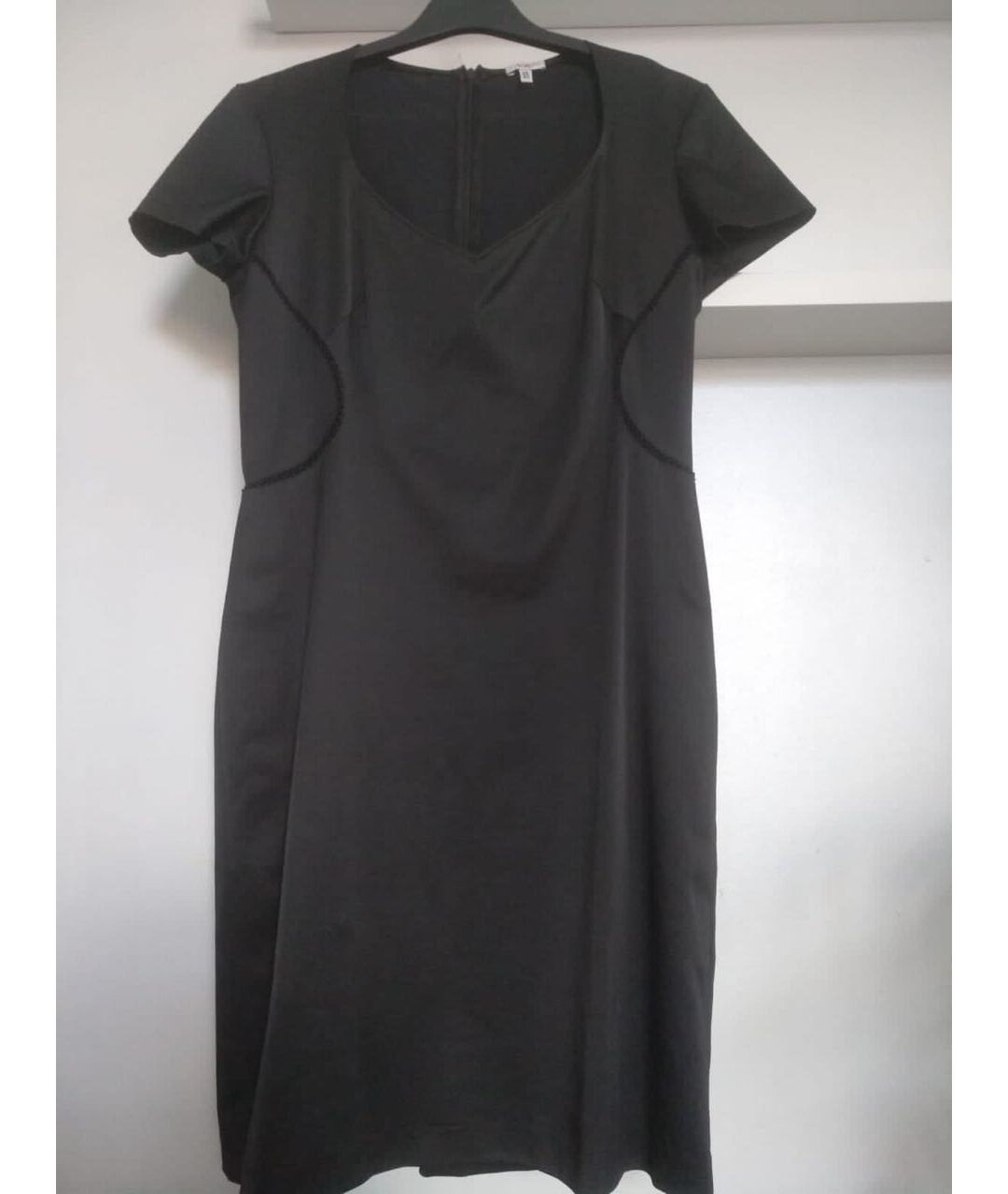 VERSACE JEANS COUTURE Черное атласное коктейльное платье, фото 8