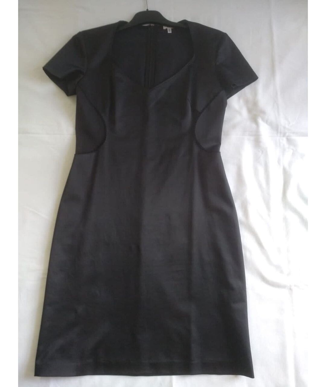 VERSACE JEANS COUTURE Черное атласное коктейльное платье, фото 2