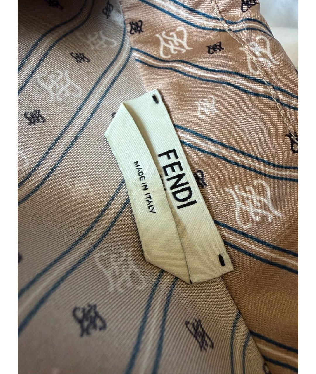FENDI Бежевый шелковый комбинезон, фото 7