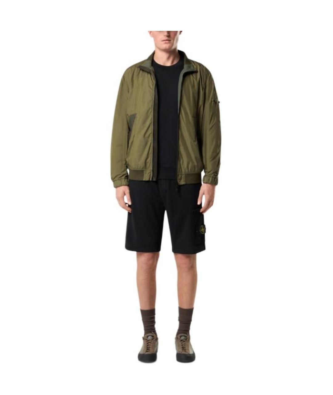 STONE ISLAND Черные шорты, фото 3