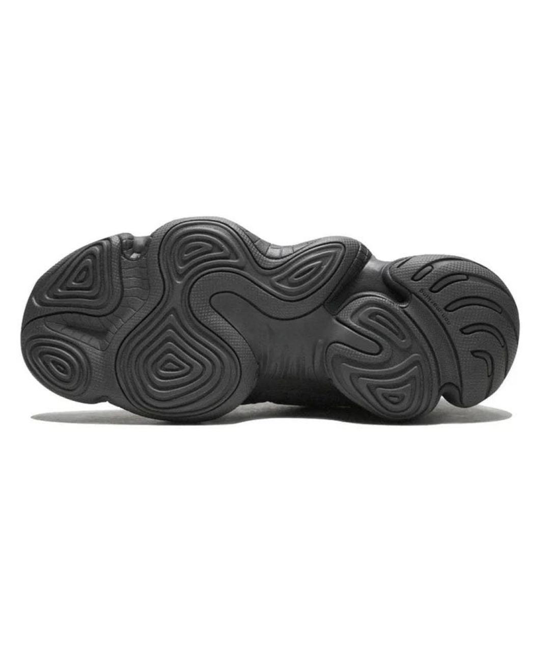 ADIDAS YEEZY Черные текстильные низкие кроссовки / кеды, фото 4