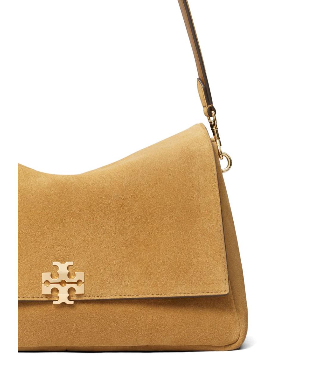 TORY BURCH Бежевая замшевая сумка через плечо, фото 4