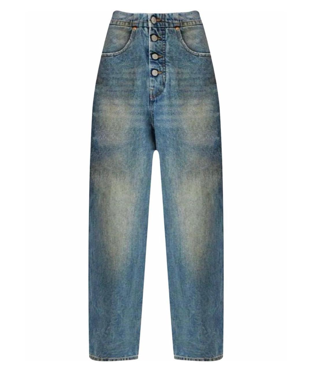 MM6 MAISON MARGIELA Синие хлопковые джинсы клеш, фото 1