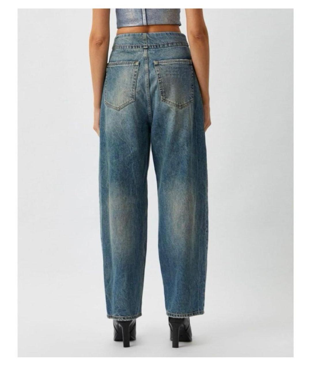 MM6 MAISON MARGIELA Синие хлопковые джинсы клеш, фото 2