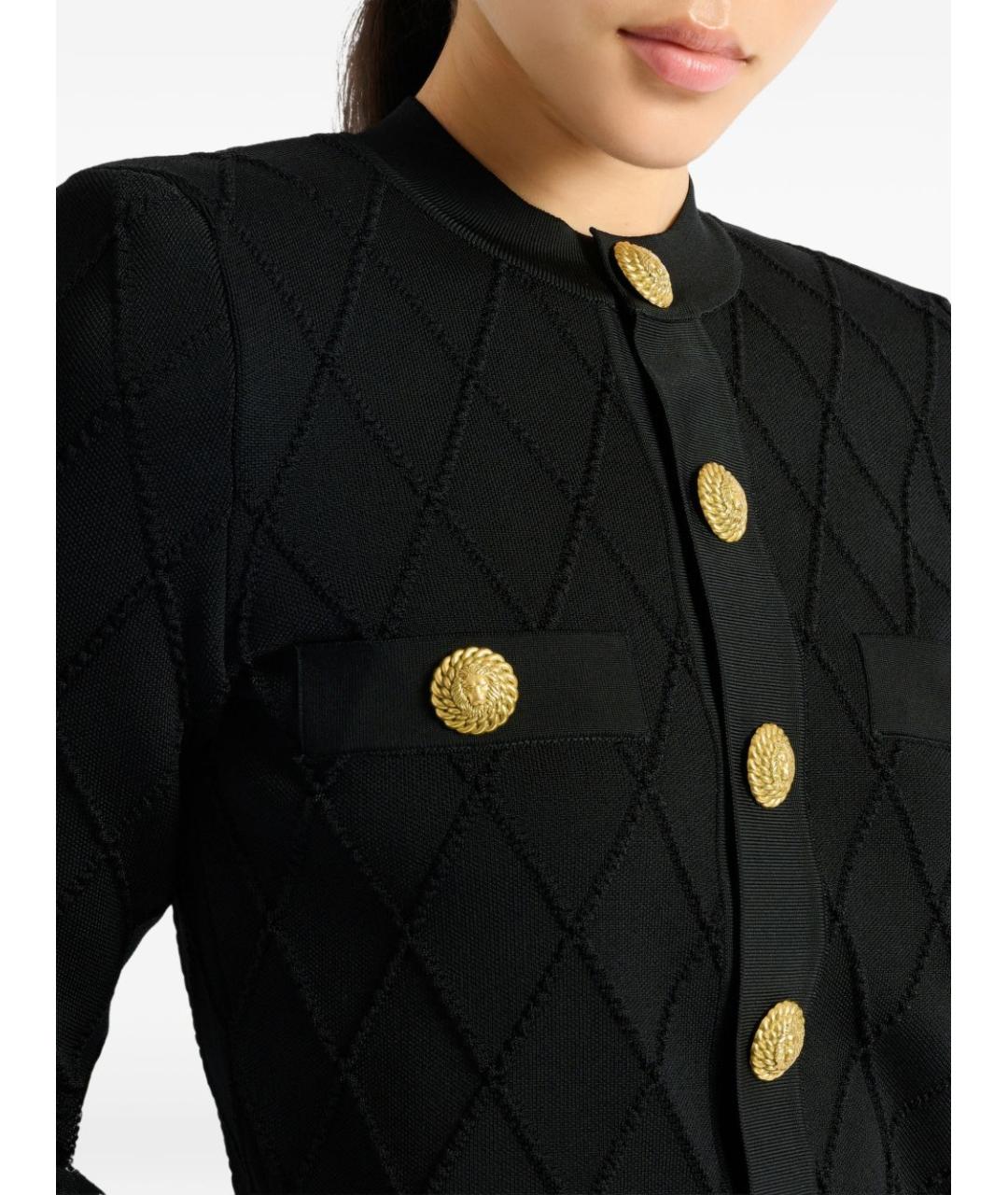 BALMAIN Черный вискозный кардиган, фото 4