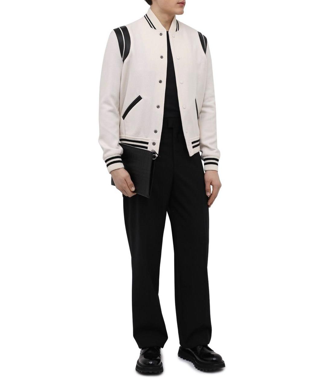 SAINT LAURENT Бежевая шерстяная куртка, фото 6