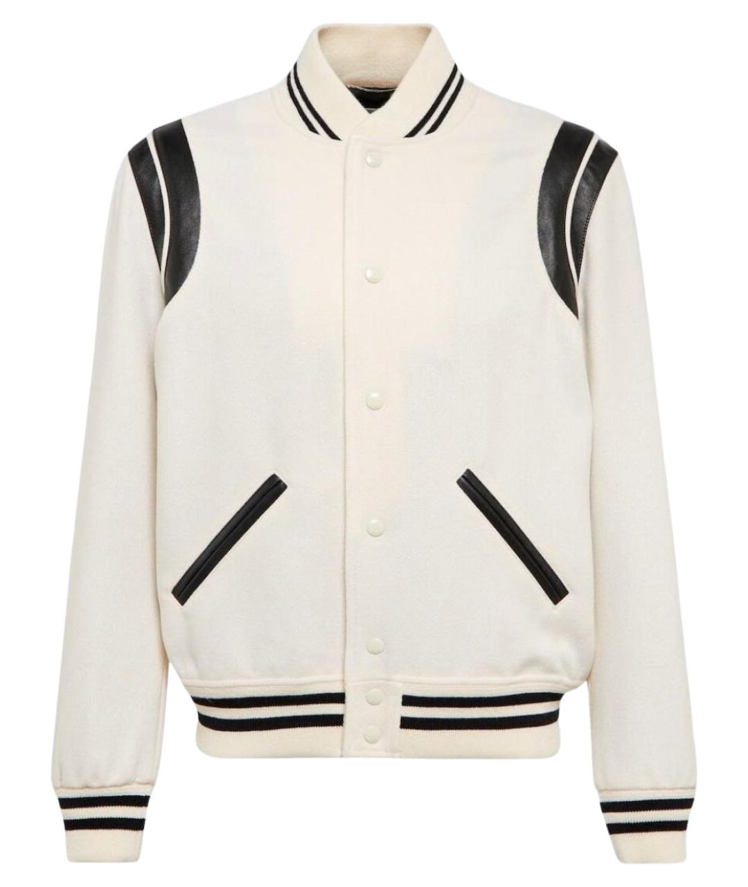 SAINT LAURENT Бежевая шерстяная куртка, фото 1