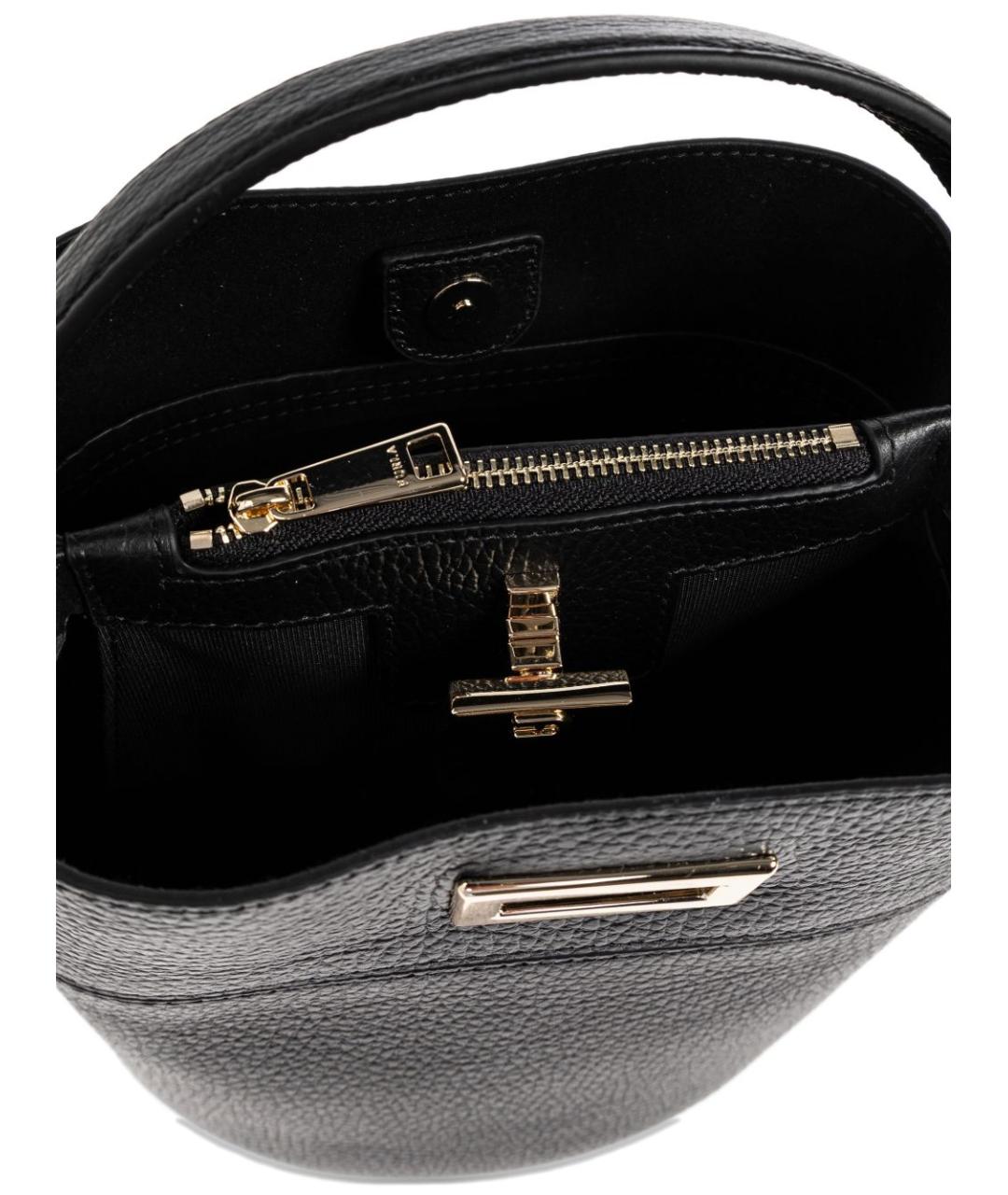 FURLA Черная кожаная сумка тоут, фото 3
