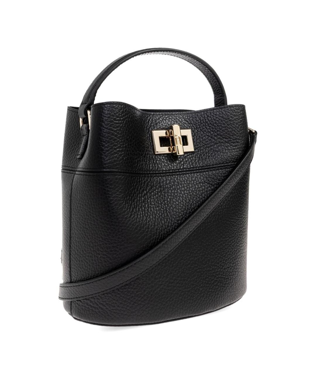 FURLA Черная кожаная сумка тоут, фото 4